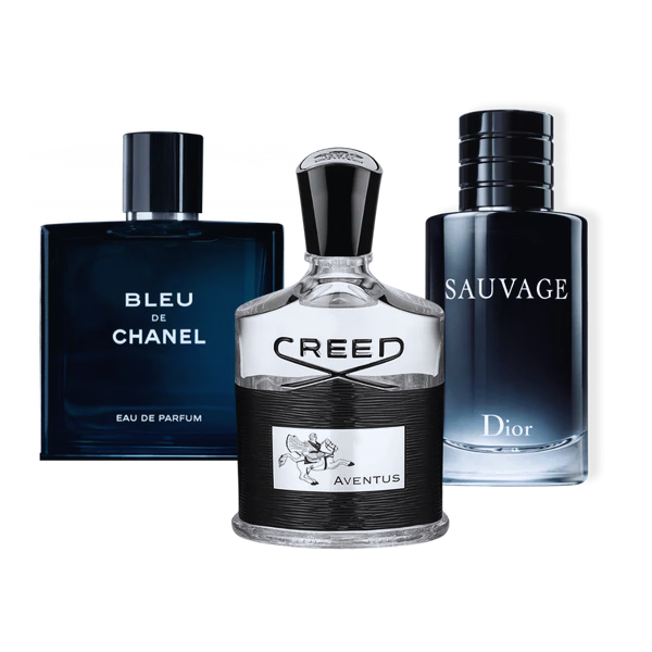 3 Parfums - Aventus, Bleu de Chanel and Sauvage - (Eau Parfum)